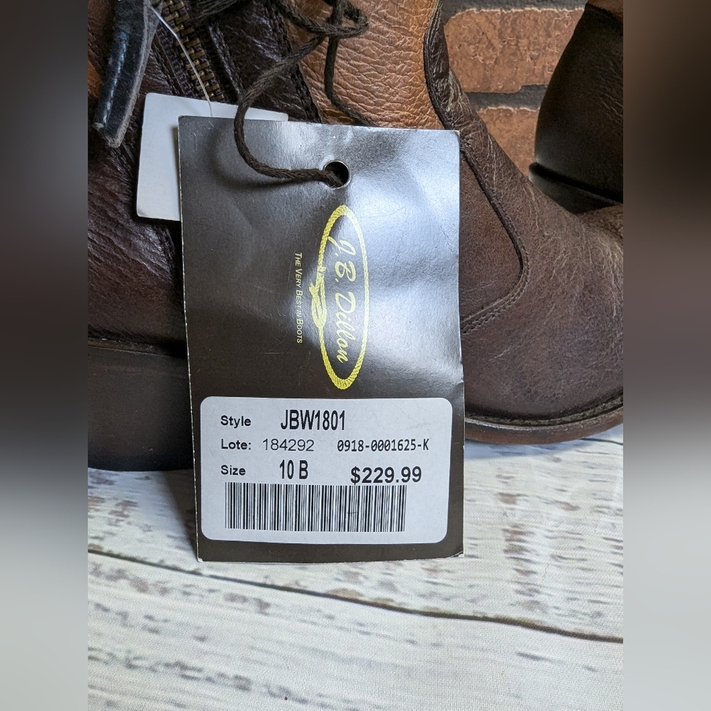 Women's Brown Leather Ankle Booties with Printed Shaft - Picture 12 of 16